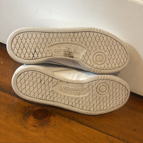 Reebok Classic C85 White Leather Lace Up Sneakers Club C 85 Running Shoes - Picture 8 of 10